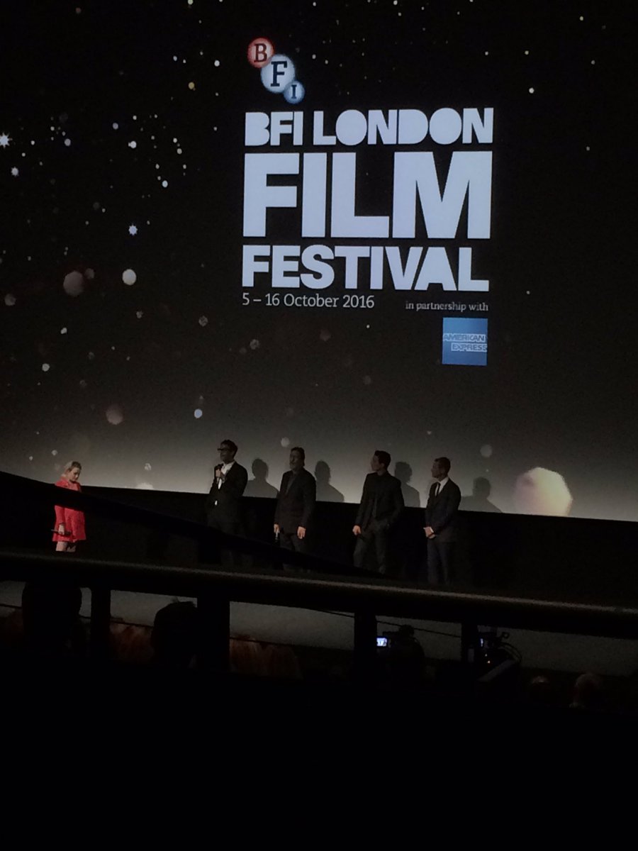 Last night's q&a with @Miles_Teller @aaroneckhart #ciaranhinds #benyounger at #LFF for the European premiere of #BleedForThis What a film!