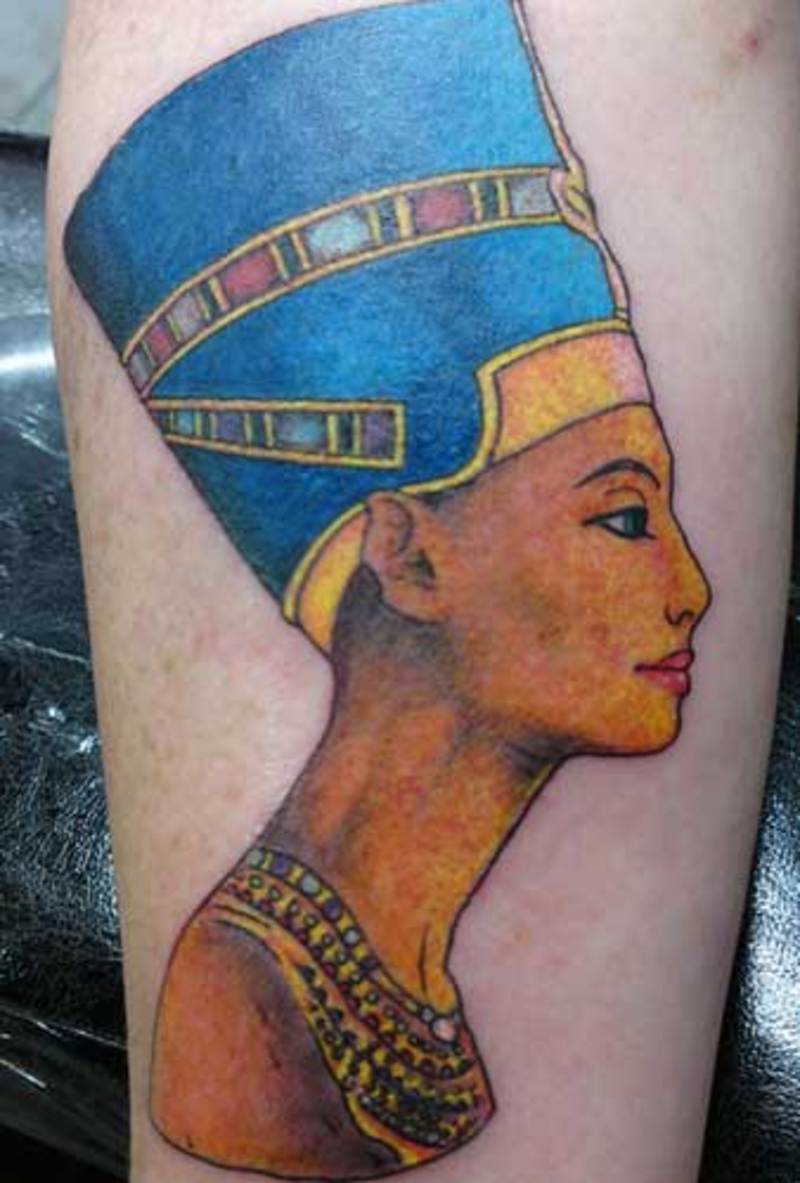 Egyptian Tattoo Design On Full Sleeve - Tattoos Designs