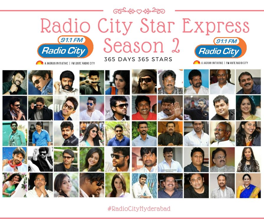 #RadioCityHyderabad
#RadioCityStarExpress #Season2
#StartingTomorrow #StayTuned...