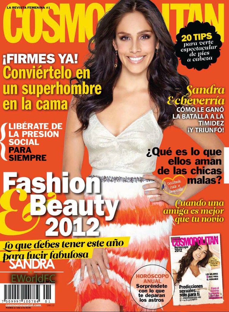SandraEWorldFC's tweet photo. Today is #MagazineMonday @sandraecheverr / Echeverria in the cover of #March2012 of  @cosmopolitanmx  #Actress #Actriz #Singer #Cantante RT https://t.co/PzmsXq1ncP