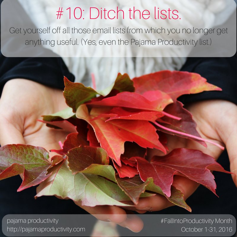 PJProductivity's tweet image. Today's #FallIntoProductivity tip is super simple: Ditch the lists. More here: pajamaproductivity.com/tip-10-ditch-t…