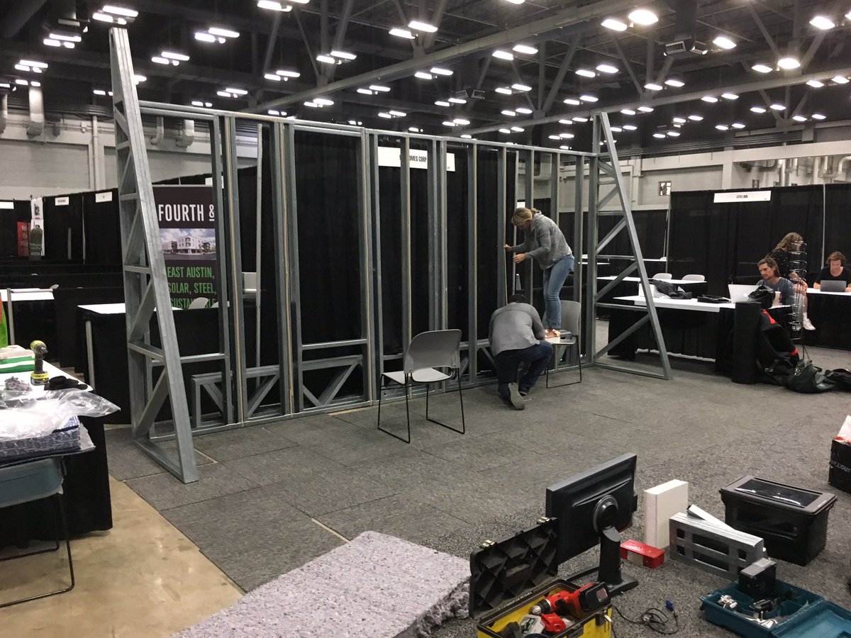 GroHomes's tweet photo. Almost showtime @sxsweco! Getting booth no. 127 ready with @EthicaFinland to talk about #sustainability, #grohomes and #circulareconomy. https://t.co/iqc84bjbkj
