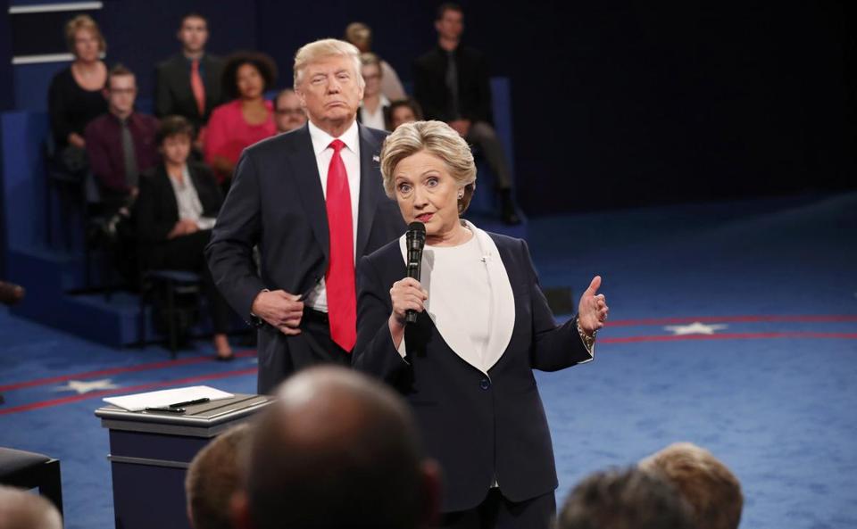 BostonGlobe's tweet photo. Editorial: Trump’s performance at the second presidential debate did not make a convincing case for his leadership. https://t.co/cqalkYJPX2 https://t.co/tNCrbuP1vw