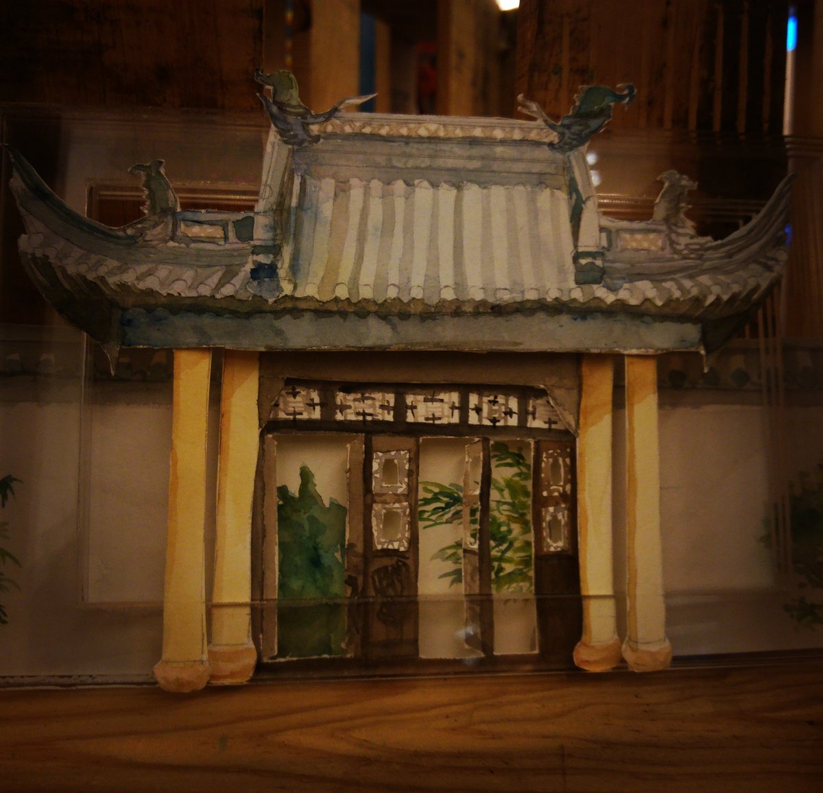 sutdsg's tweet photo. A multi-layer colour painting of #JackieChan's pavilion - the actual structure sits in #SUTDsg. #ArtsFest https://t.co/NcfdoIvz8X