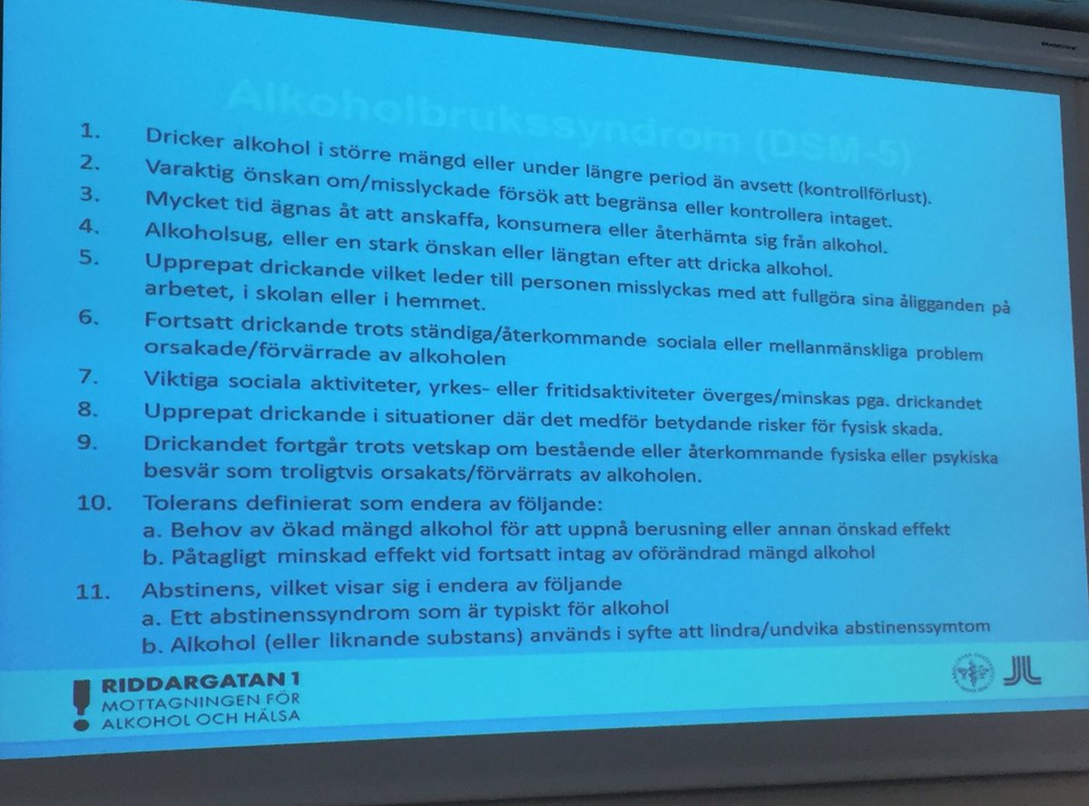 christianruck's tweet photo. Nyheter om beroende/missbruk, numera kallat substansbrukssyndrom (föreläsning Anders Hammarberg). https://t.co/CTxTK3dxjh