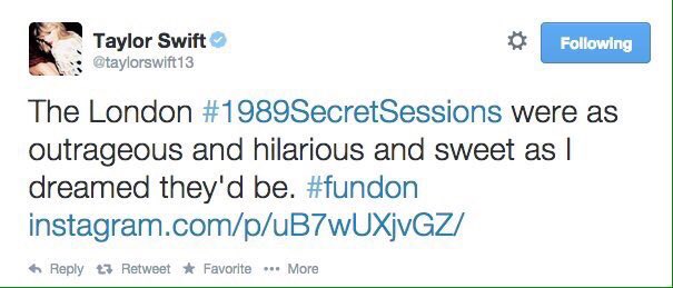 TSAlbumsNews's tweet photo. Today marks 2 years since Taylor Swift held a #1989SecretSession in London, where UK fans heard the album 1989 early! So Lucky! 💿🎤🎶 https://t.co/zpLi0fMobn