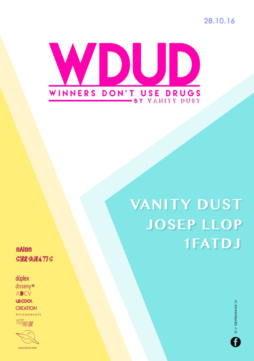 PsychonautsMag's tweet photo. ★ Save the date: 28.10.16.
☆ En Nylon club.
#WDUD: Electronic Music Dealers Party.
Join us!
@VanityDust @Creation_MAG @LeCoolValencia https://t.co/kZWnoNAtDf