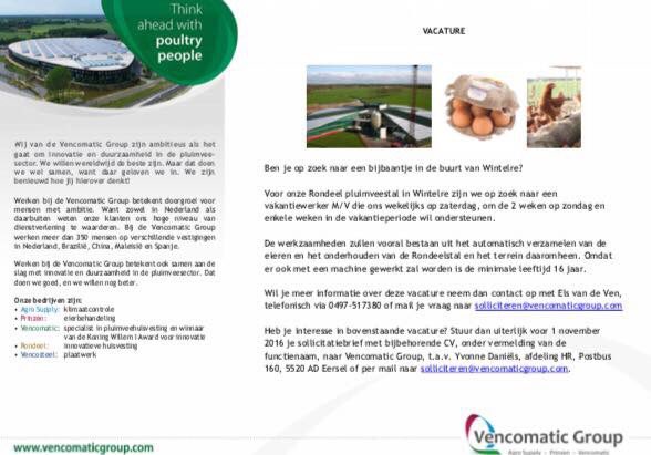 Zoek je nog een #bijbaan? #Rondeel #Wintelre heeft een #Vacature