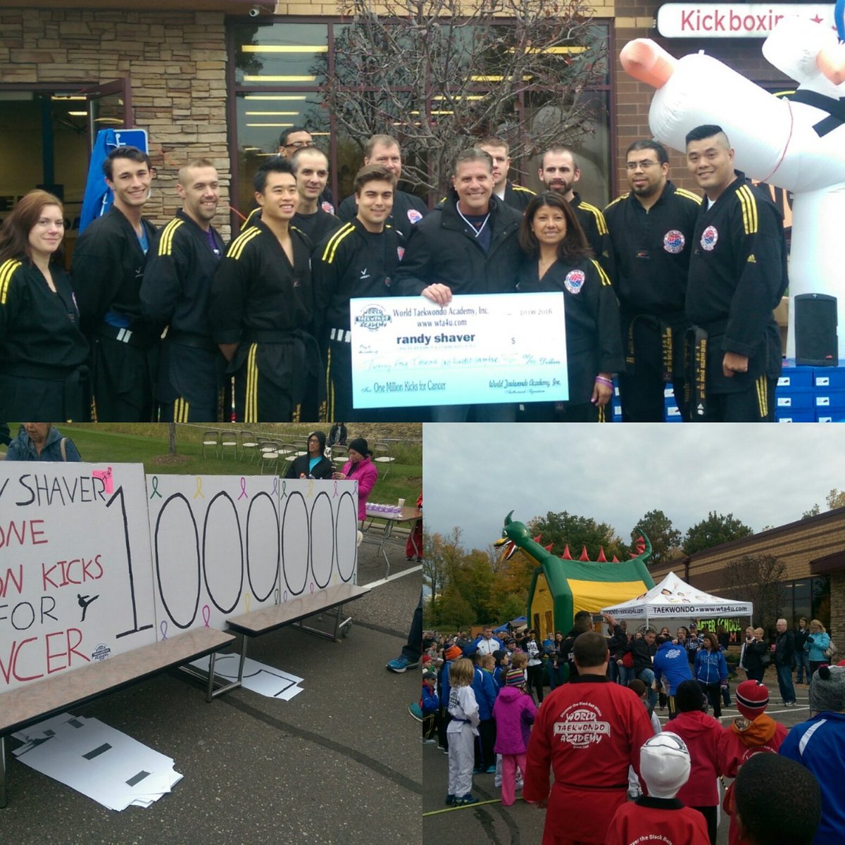 WTAAnnadale's tweet photo. One million kicks for cancer. This is such a great community and a great cause. Thank you everyone for coming out. @rshaver11 #martialarts https://t.co/XyaWf1gafC