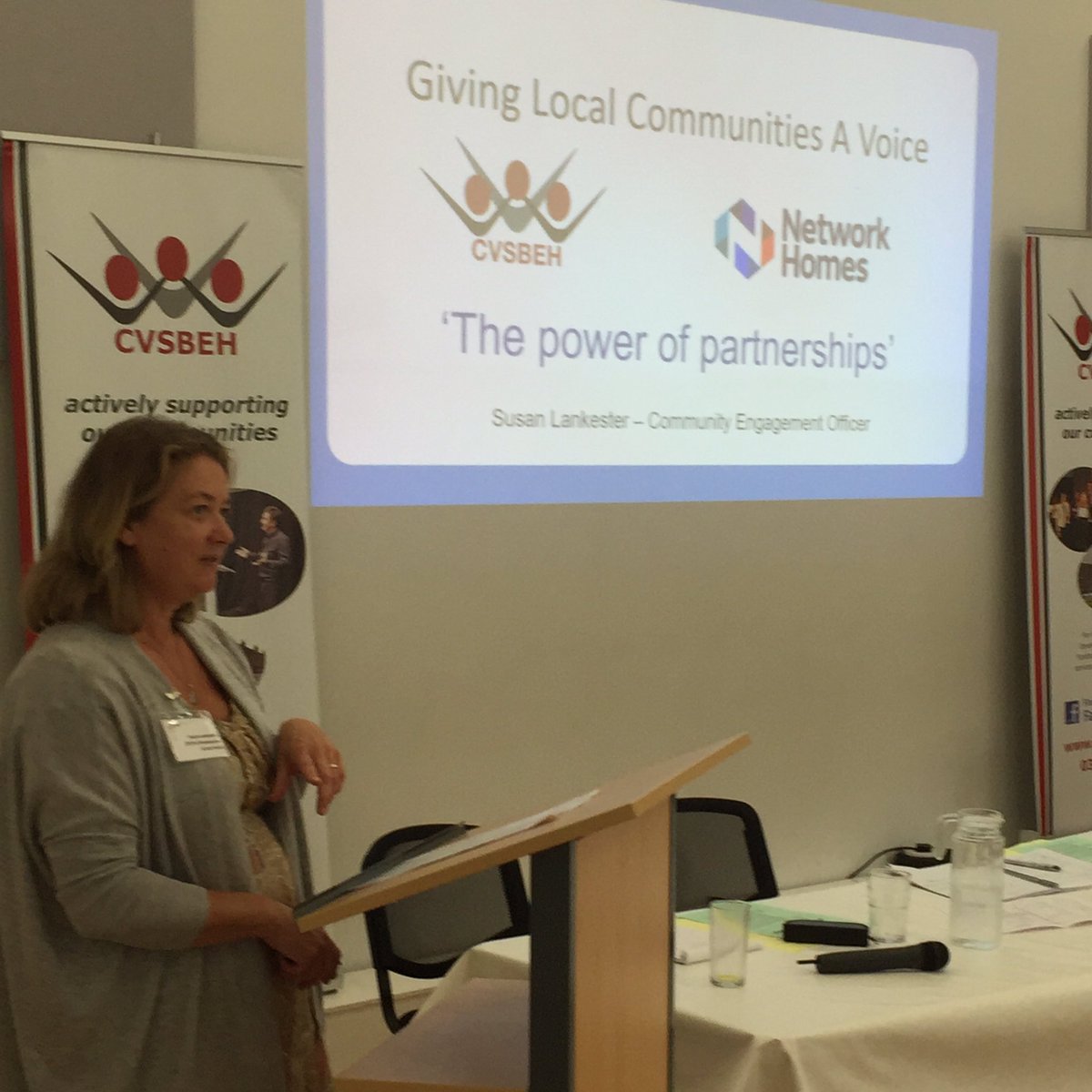communityABEH's tweet photo. Some fantastic presentations at #CVSBEHAGM @alzheimerssoc @WTBigLocal @networkhomesuk @HertsChambMary https://t.co/CJe0OtgRf4