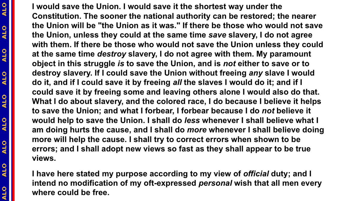 Ben O Connell On Twitter Abraham Lincoln S Letter To Horace Greeley On Official V Private Positions Https T Co Edo6vhgi65