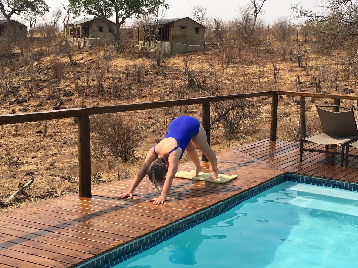 @quinnpilates triangle at Chobe Elephant Camp #pilatesontour