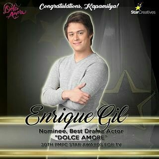LizQuen24th's tweet photo. Enrique Gil nominated for Best Drama Actor! #30thPMPCStarAwardsForTV #QuenForBestActor @itsenriquegil https://t.co/0caFs1rUKZ