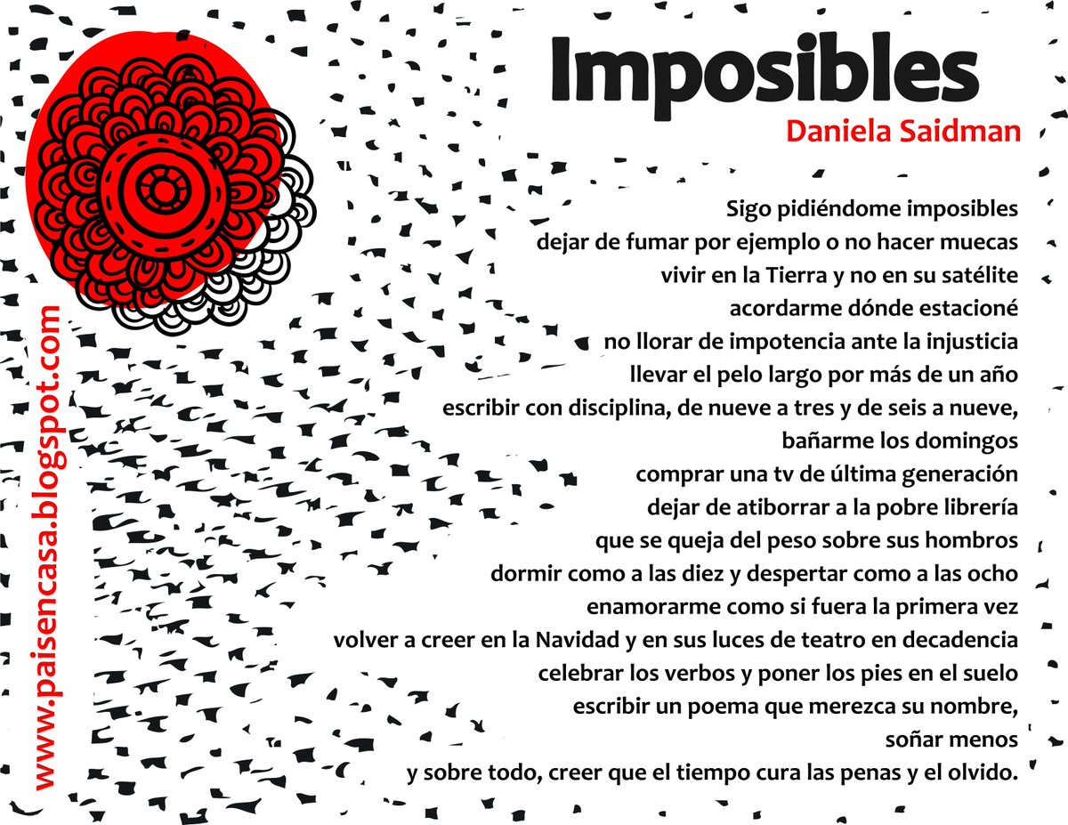 DanielaSaidman's tweet photo. https://t.co/oVuAI0apL4 es un blog y un libro... Allí duermen, esperándote, los poemas de El país comienza en casa... https://t.co/KRT52809p7