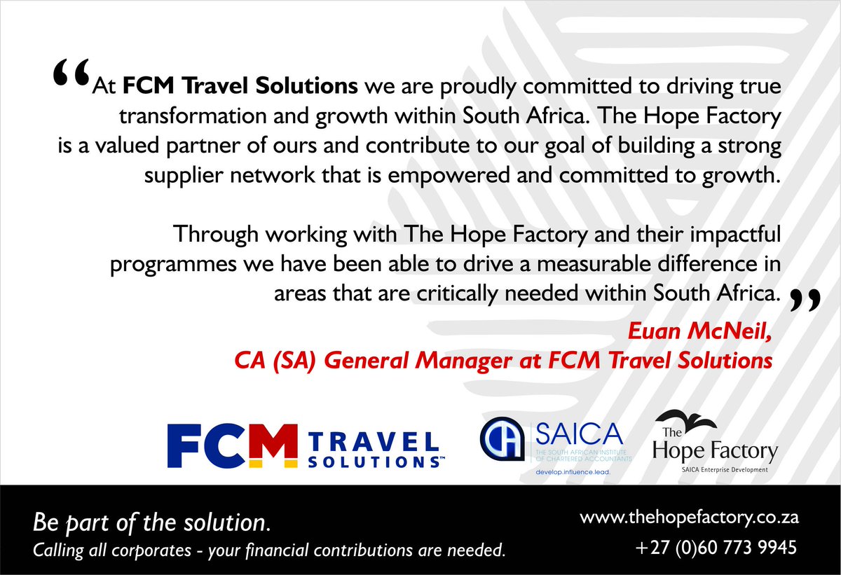 HopeFactorySA's tweet photo. Collective action drives transformation. For our Supplier Development solutions click here: https://t.co/pNDir1GCwa #BuildHopeSA https://t.co/lF1rAIFZrQ