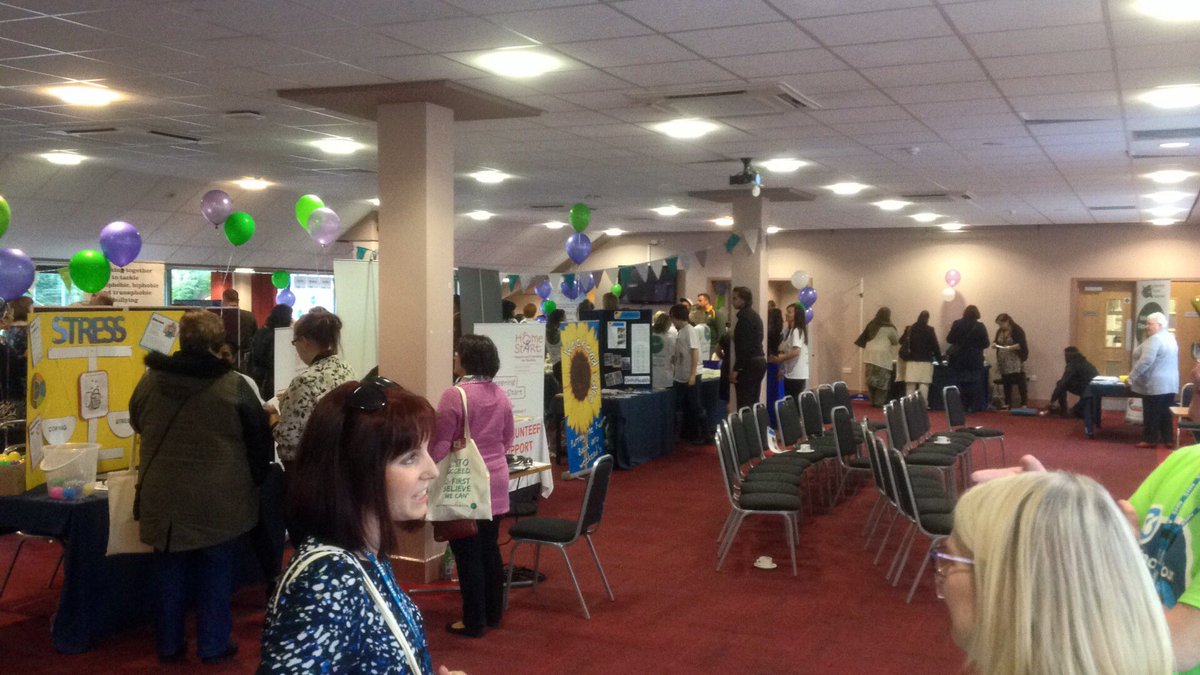 CalderdaleCAB's tweet photo. Great atmosphere down at the shay! Come and visit before 7 to get involved #TheShay #WorldMentalHealthDay https://t.co/g2Pq70tJ9m