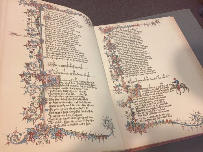 devyn_cavalier's tweet photo. So pretty, the Ellesmere Chaucer!! #groupseven #fsuspc @hottiestweeting @FSULibrary https://t.co/GyHUovbz8u