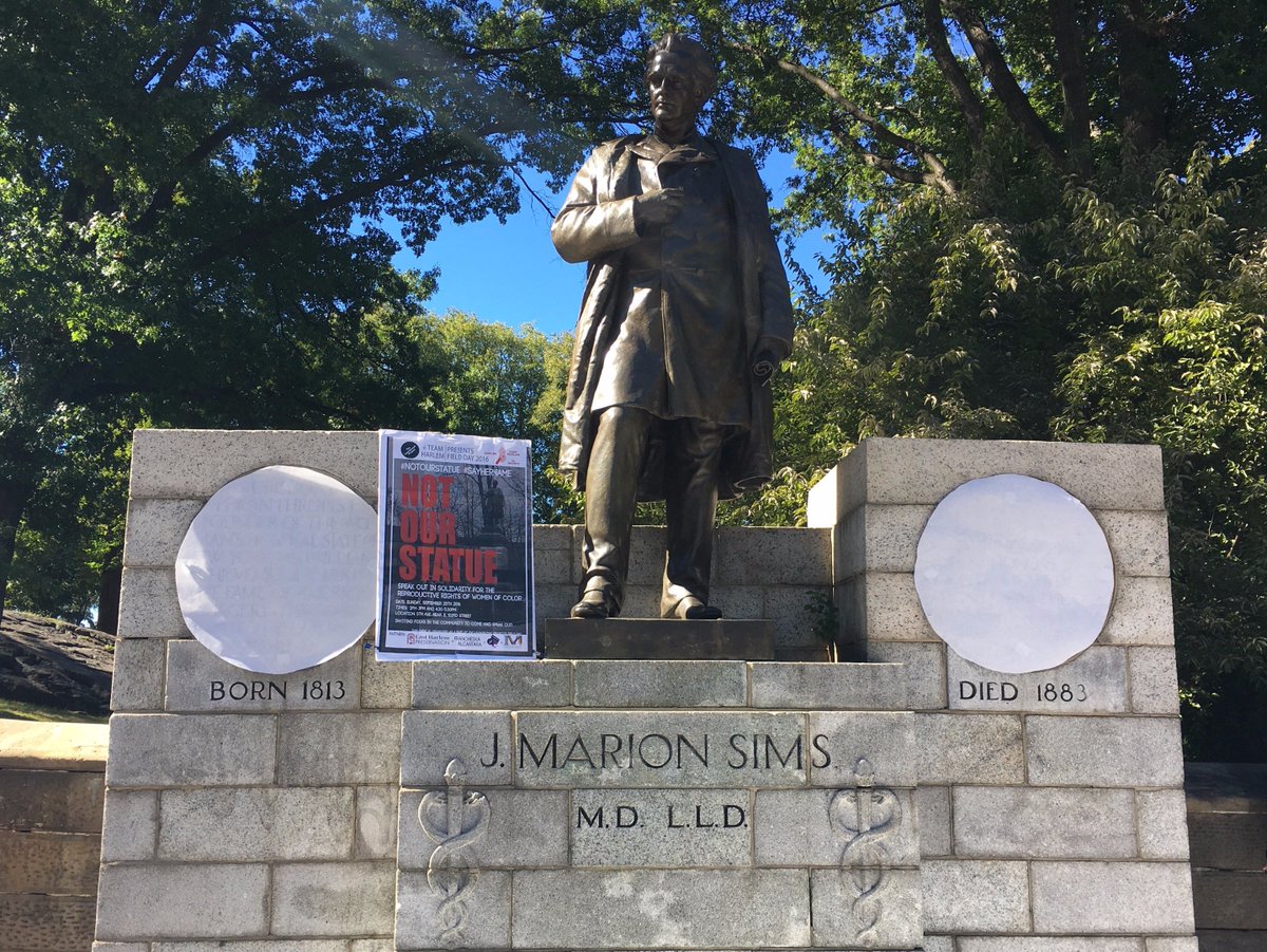 theUptowner's tweet photo. @EH_Preservation pushes to remove #Harlem statue of a 19th Century doctor who experimented on enslaved black women https://t.co/1NRUwKGwzC https://t.co/gs2d9XnfcQ