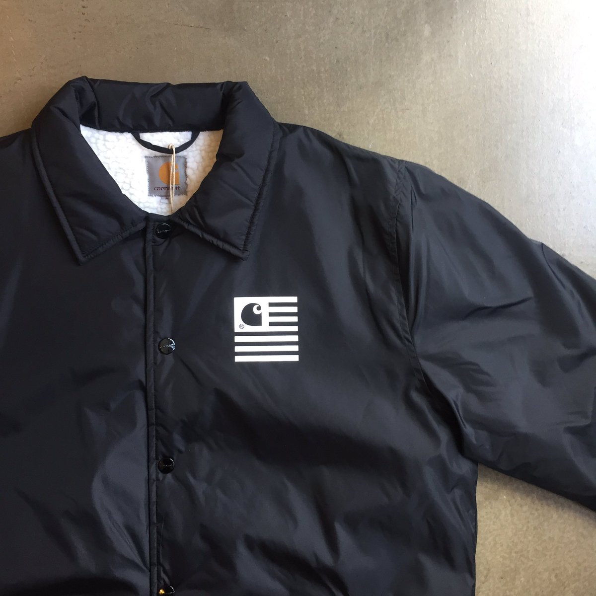 sherpa lined coaches jacket