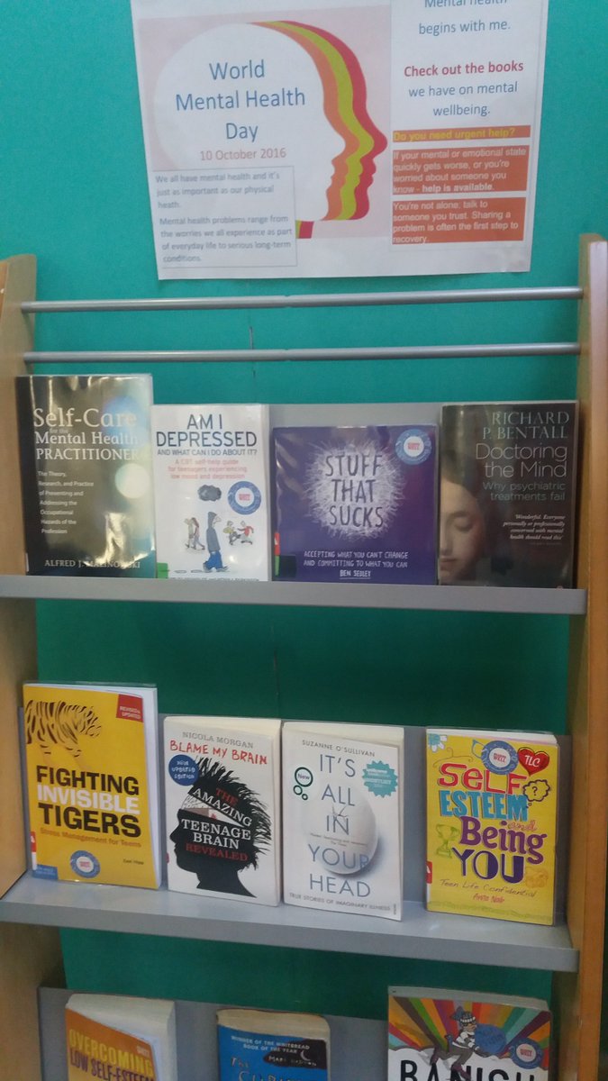 hackneylibs's tweet image. Small selection of books for supporting wellbeing #WorldMentalHealthDay #claptonlibrary