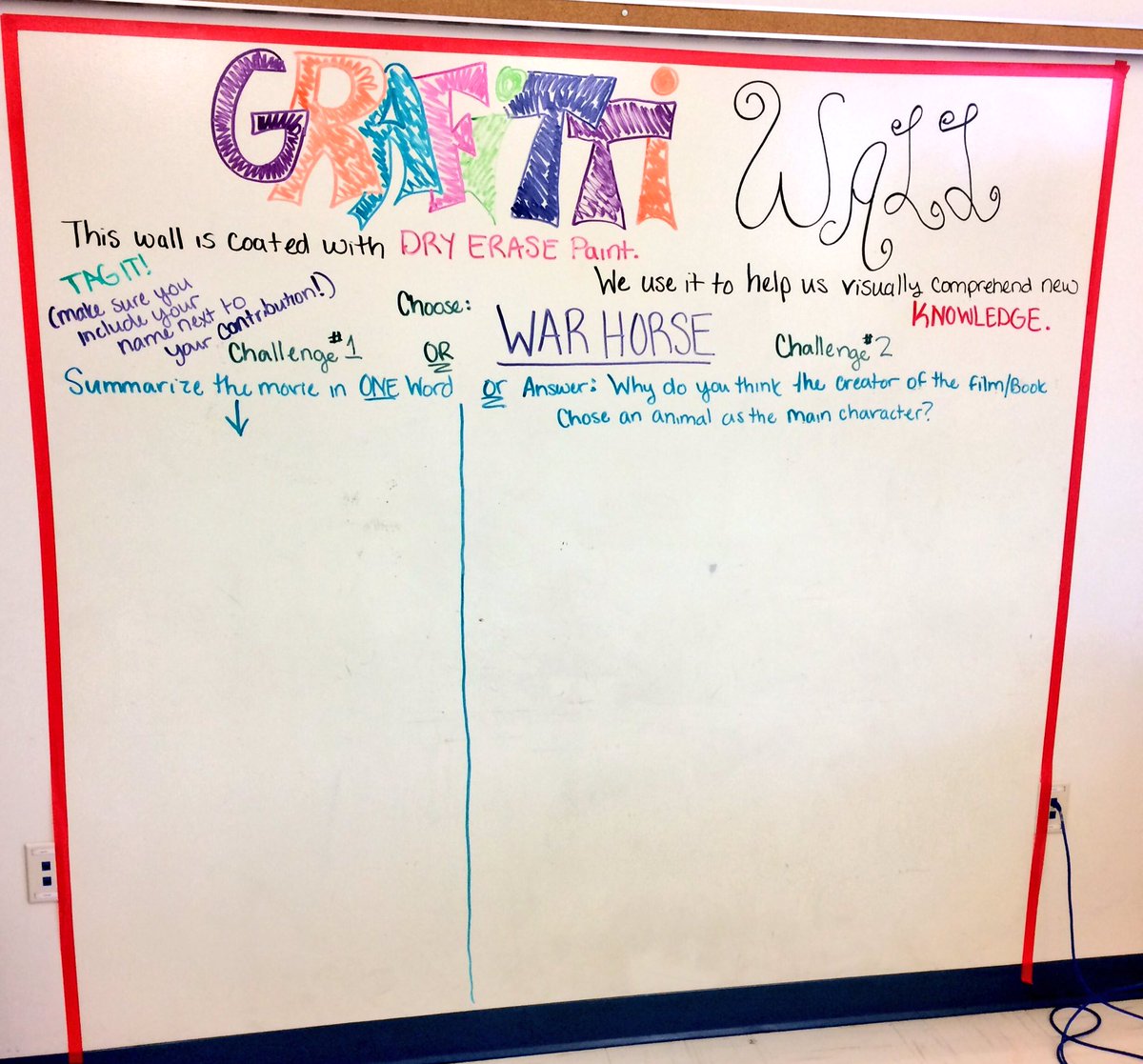 themrshoffman's tweet photo. The curing time is finally over! Can't wait to use my new dry erase wall to enhance my teaching! @AOS94ME https://t.co/3Bjy5GspoZ