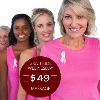 #BreastCancer survivors &amp; fighters: take 1 hour to yourself any Weds. in Oct. for just $49! Call 513.657.2212 #therapeuticmassage