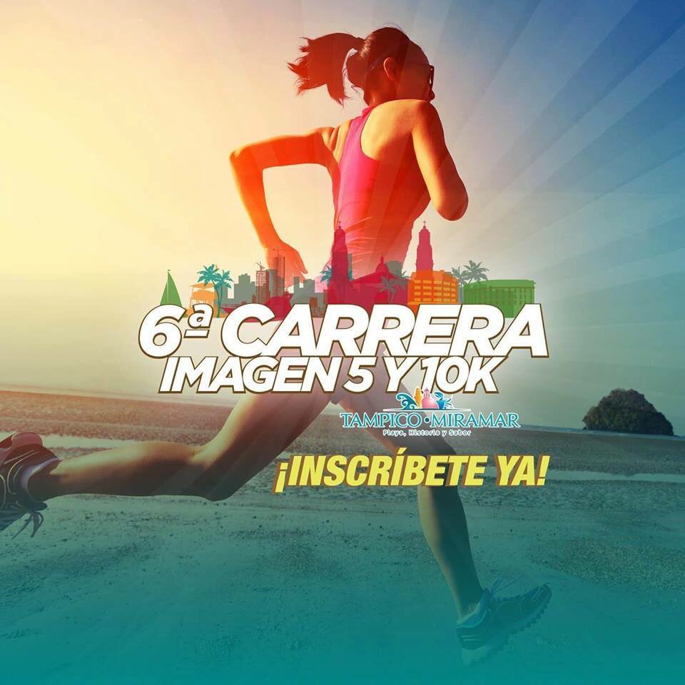 6ta Carrera Imagen Tampico Miramar 2016, Este próximo Domingo 6 de Noviembre.
Informes: (833) 2149477  
carreratampicomiramar.com