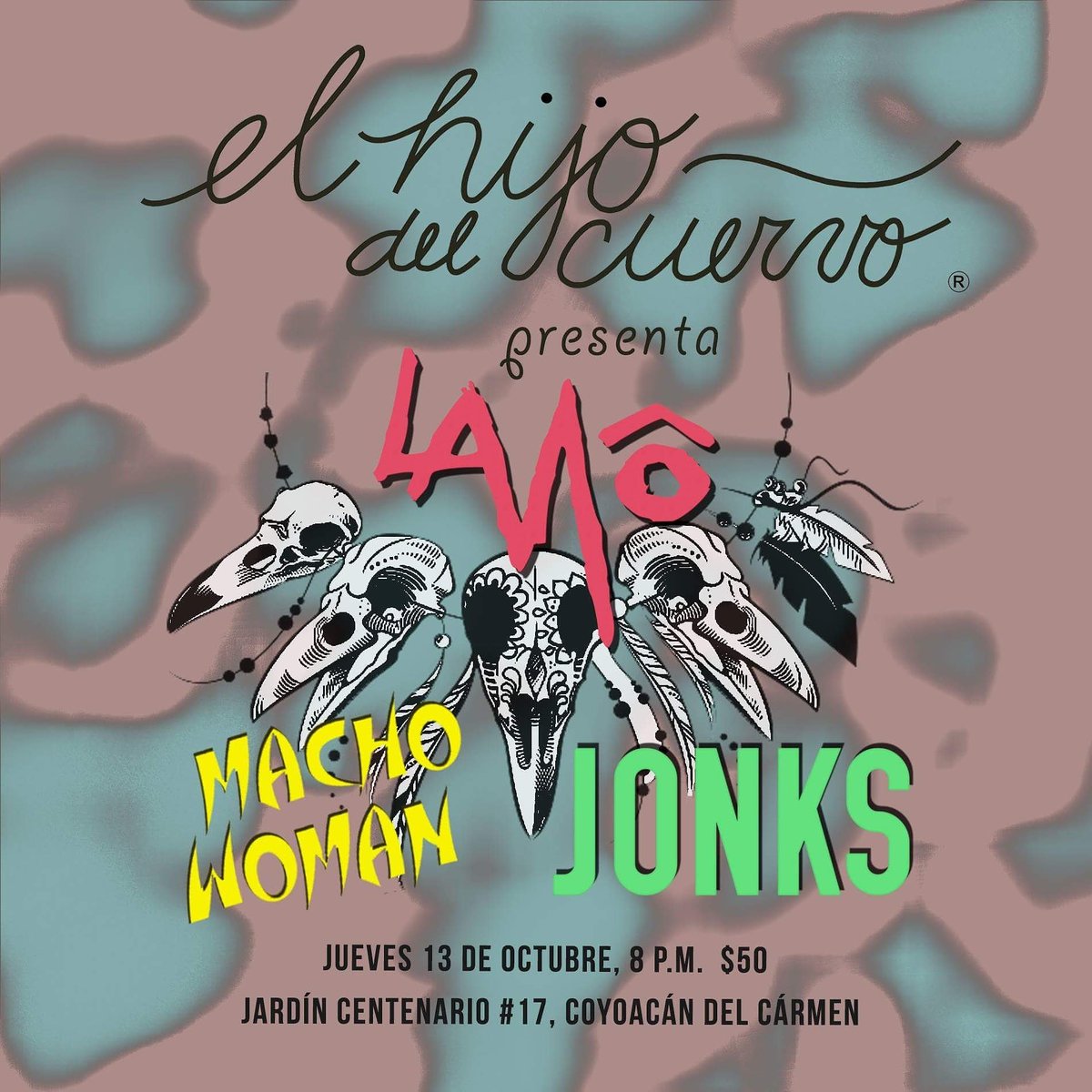 machowomanband's tweet photo. Este jueves 13 de Octubre @machowomanband @lamomusica y #jonks en @elhijodelcuervo Caiganle ! https://t.co/QLHfd1NZUs