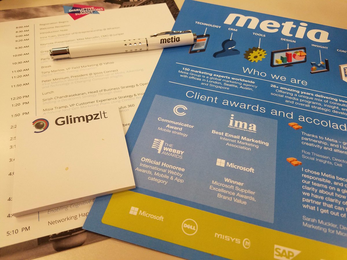 Metia's tweet photo. Metia is pleased to sponsor the Disruptive Decisions Summit 2016 – @misiatramp introducing CRS to an expectant audience at 1:50pm #DDS2016 https://t.co/439I5kWoXk