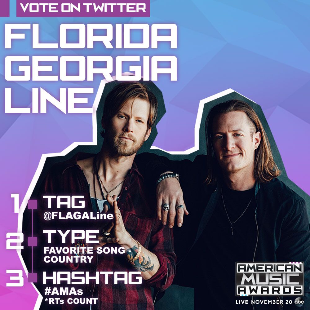 FGLTour's tweet photo. @FLAGALine Favorite Song - Country #AMAs https://t.co/4CWntC3TZd