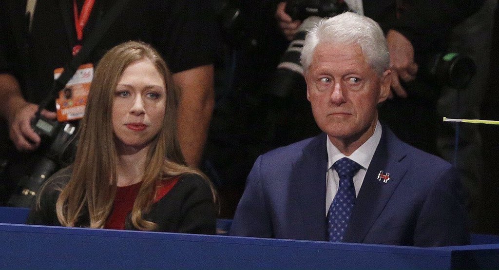 DineshDSouza's tweet photo. They won't of course but @nbcsnl could do a whole skit on what Bill was thinking at this moment in last night's debate https://t.co/nzRCxe2yHi