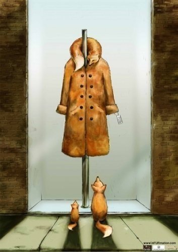 Ecogranjero's tweet photo. "tu mama tiene abrigo de piel? ... a la mía se lo arrancaron"

No al uso pieles ! https://t.co/vJnfsgkW3P