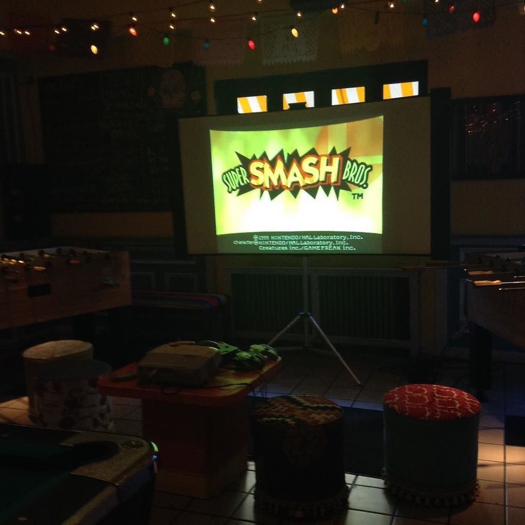 lacasaphilly's tweet photo. We've upgraded our n64 system and now have a projector in the back so come to la Casa de t… https://t.co/xb5xrkWa6G https://t.co/l9F0HozT7a