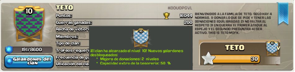 TeamTortuga12's tweet photo. ¡Ya somos clan 10! Guerras 200 ganadas y lo celebramos con un pleno. #ClashOfClans https://t.co/o2CZClzomJ