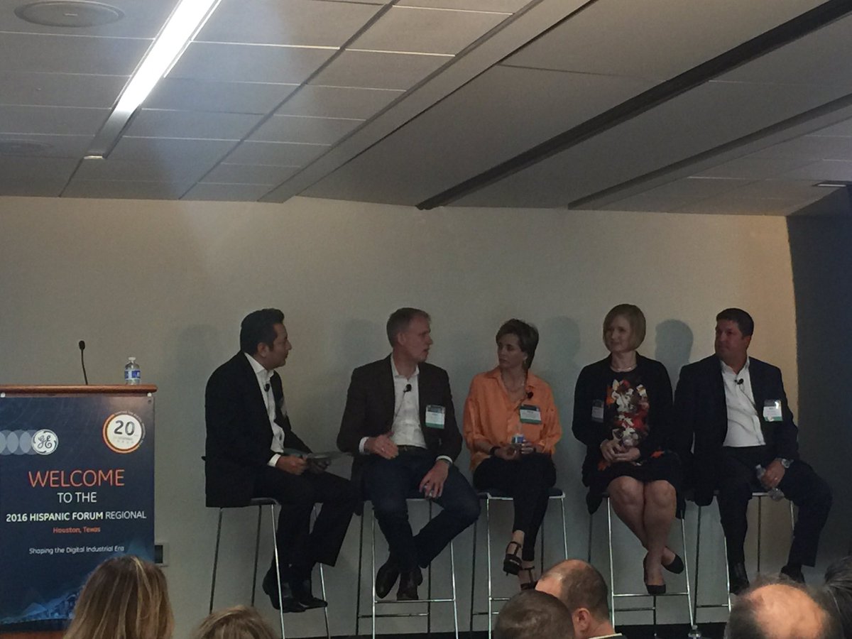 GEHFHouston's tweet photo. Great discussion around Predix, Cyber security, and our Digital Journey. #GEHF20 https://t.co/LqSqxVXaJJ