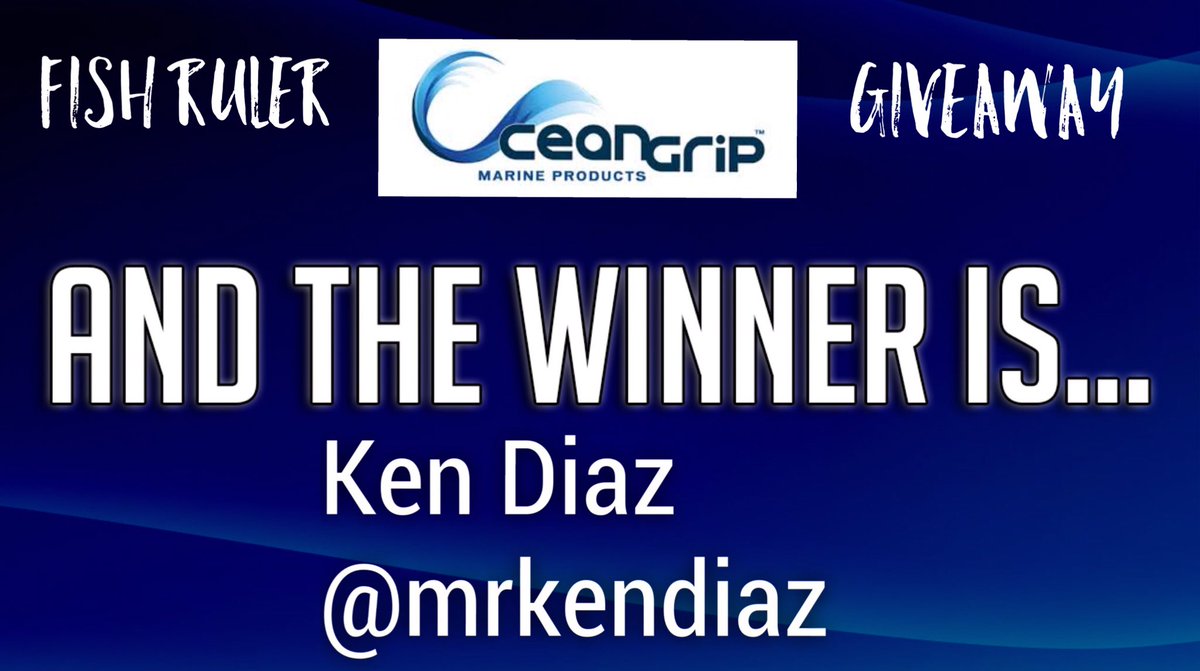 Oceangrip_Fl's tweet photo. The Winner of our Instagram contest. Ken Diaz won one of our popular 36" Oceangrip Fish Rulers. #giveaway #fishruler #oceangrip https://t.co/8oU9ChTHG4