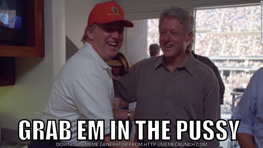 Panacea_420's tweet photo. #Trump and #Clinton raping #America together #grabeminthepussy They got America by the balls 🙈🙈🙈 https://t.co/IFC64iRAfO
