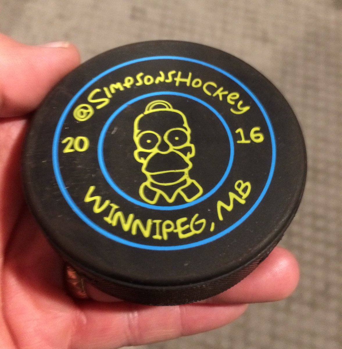 simpsonshockey's tweet photo. Do you have any on the #CHWC2016 pucks left @CHWorldCup ? I'd be willing to trade one of these for it 😎😎 https://t.co/76d1y8NpGv