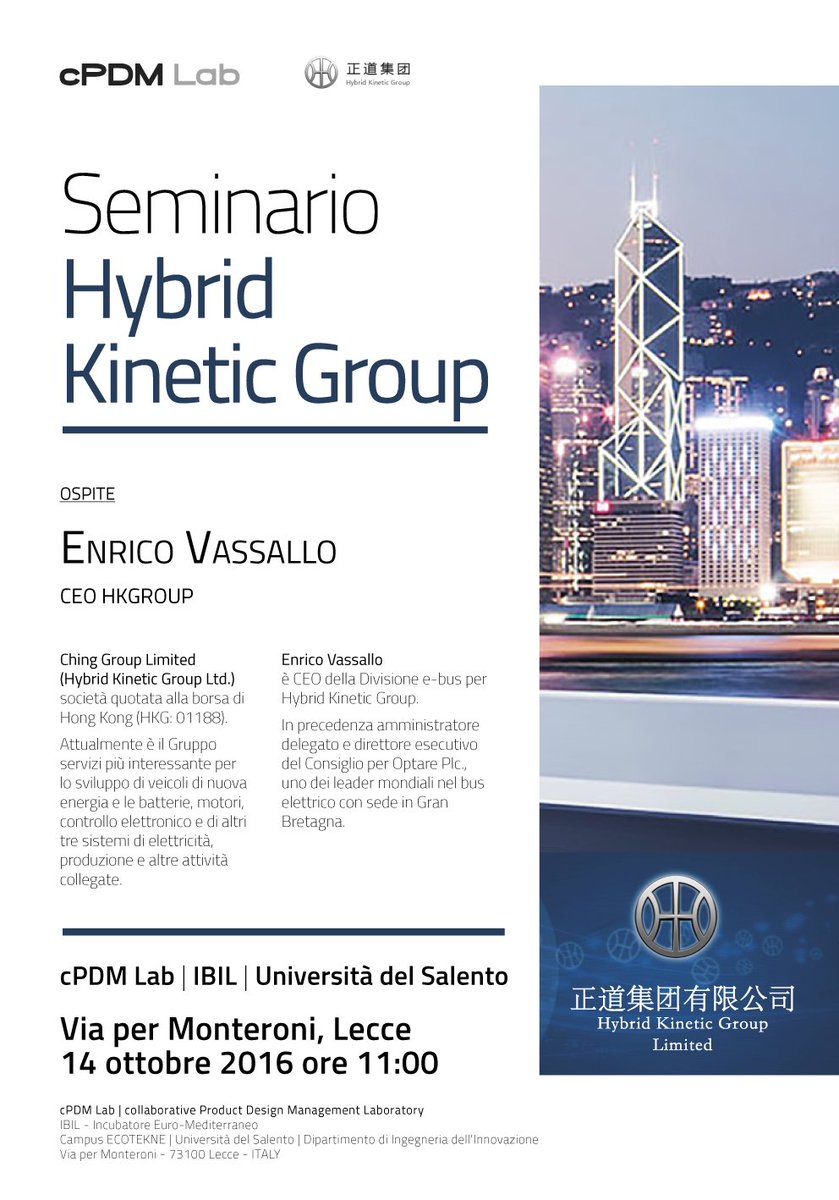 alvisemarzo's tweet photo. #EVassallo Ceo di #ebus division di @HybridKinetic al #CpdmLab . #innovation #energy https://t.co/iH2IpyNfvJ