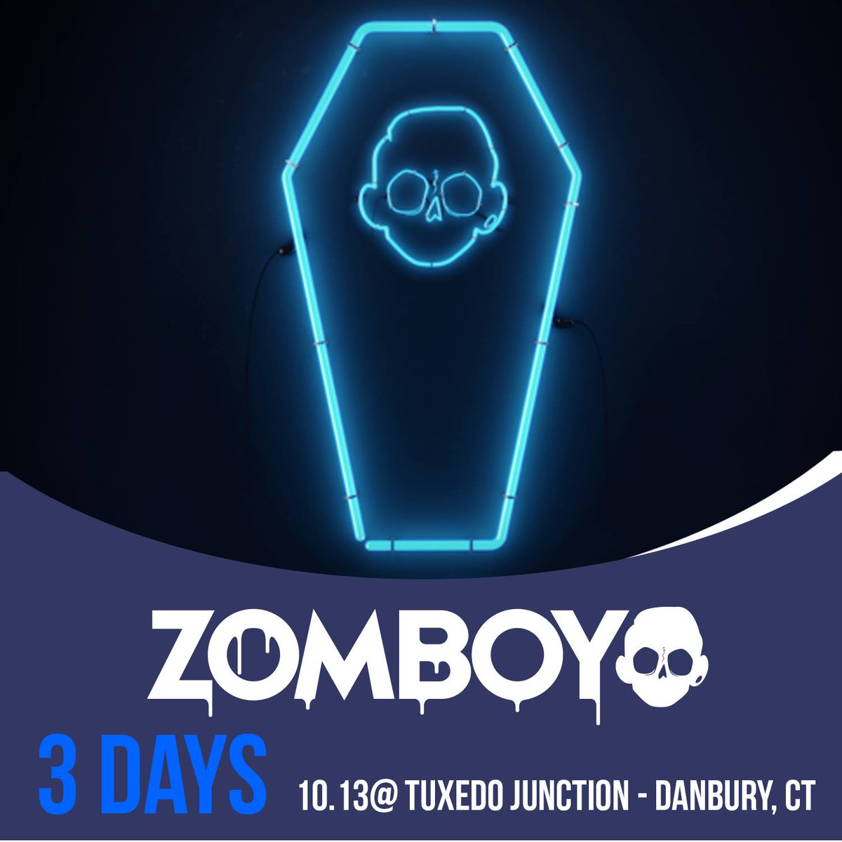 TuxedoJCT's tweet photo. Only 3 days left until one of our biggest shows this fall! @Zomboy  w / @DJKnowledge , Murmur + more! TIX: https://t.co/LZA0ZNdf7W https://t.co/PPNizr8Nbl