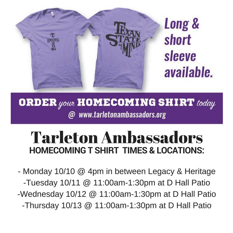TSUambassadors's tweet photo. Want to know how you can buy the official 2016 Homecoming t shirt? Find us on campus this week! 💜 https://t.co/KhmPceixuv