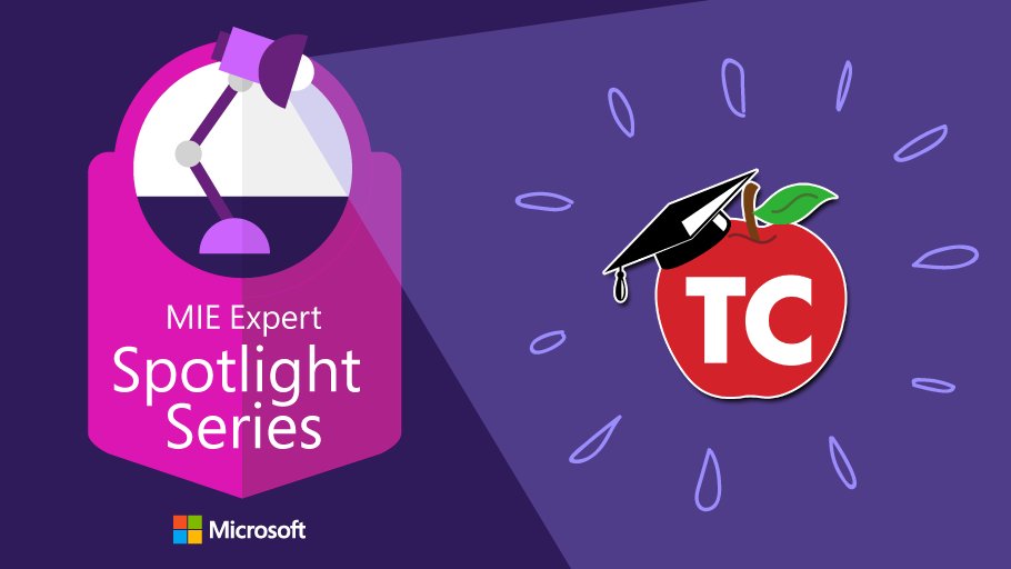 MicrosoftEDU's tweet photo. Learn to leverage the power of teaching with technology. Check out our #MIEExpert Spotlight Podcast! https://t.co/6tyHy3kCvh #edtech https://t.co/WBUtpECSCH