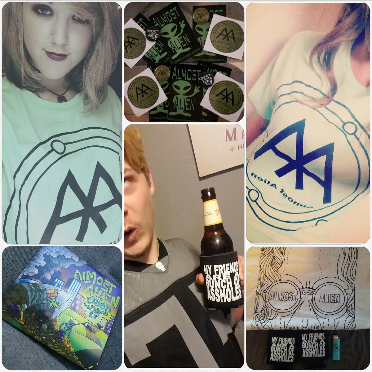 A couple fans showing their AA love! We can't tell you how awesome it is to have you represent us! #fansarefamily #punk #merch #poppunk