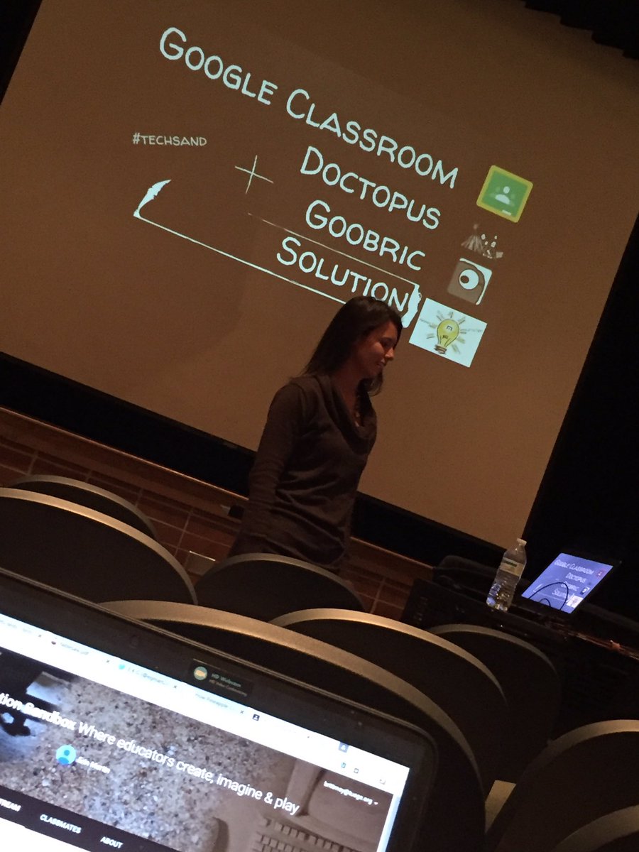 MsBrittanyMay's tweet photo. Learning how to streamline assessment evaluation from teaching rockstar and tech extraordinaire @egmart24 #techsand  #edu553 https://t.co/r5lfMtNU50