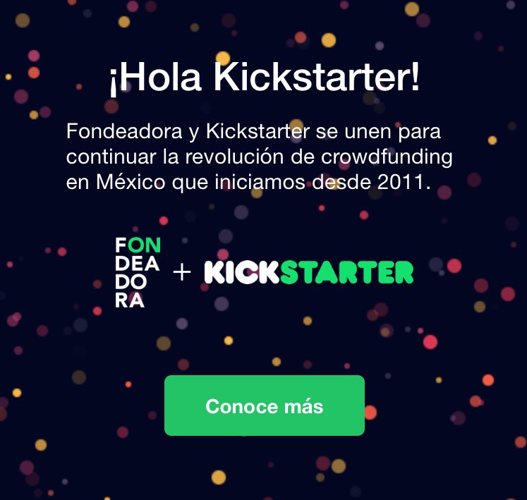 ferlelo's tweet photo. ¡Hola @kickstarter ! @FondeadoraMx https://t.co/Lq06C09DcQ