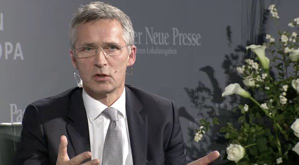 NATOpress's tweet photo. “There is no contradiction between strong defence and political dialogue w/ #Russia” - #NATO SG @jensstoltenberg #MiE2016 @pnp https://t.co/c2psTtLpyx