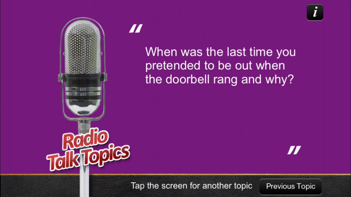 RadioTalkTopics's tweet image. For 100s of topics to get your audience texting, tweeting and calling, buy our iPhone app Radio Talk Topics #radio