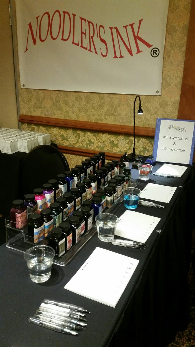 LuxuryBrandsUSA's tweet photo. #copenshow2016 great time at the Noodler's Ink table. Don't miss out on the last remaining bottles of @ColoradoPenShow Spruce! https://t.co/Vqsg3yGst2