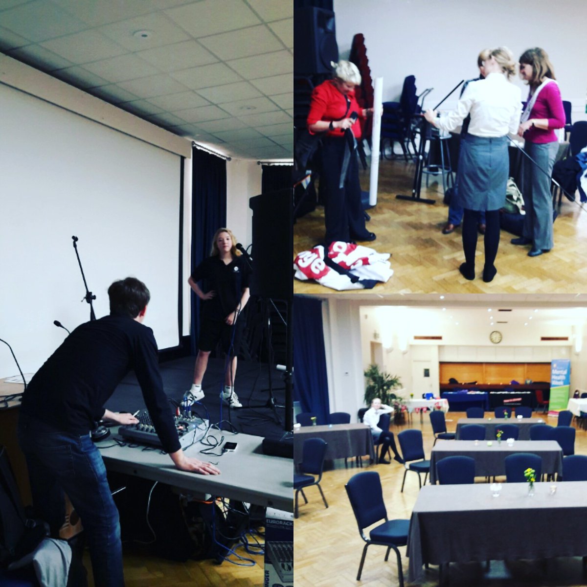 QuiteLikeChris's tweet photo. Hey @TimetoChange - how's your #WMHD16 going? We're setting up #OpenMindNight at @Frankleecentre - music, Champs & @CUH_NHS staff vs stigma! https://t.co/FLpO6kQeje