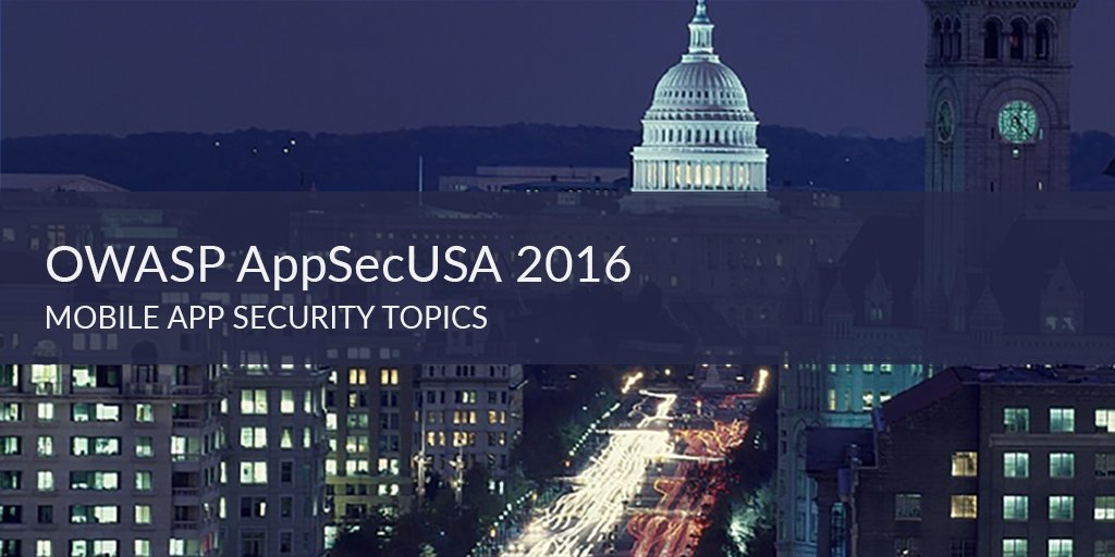 NowSecureMobile's tweet photo. Happy @owasp #AppSecUSA week! Great group &amp; event. Our plans including a list of relevant #MobileSecurity topics  https://t.co/FK3eBTBzEU https://t.co/t7jTYjOWzQ